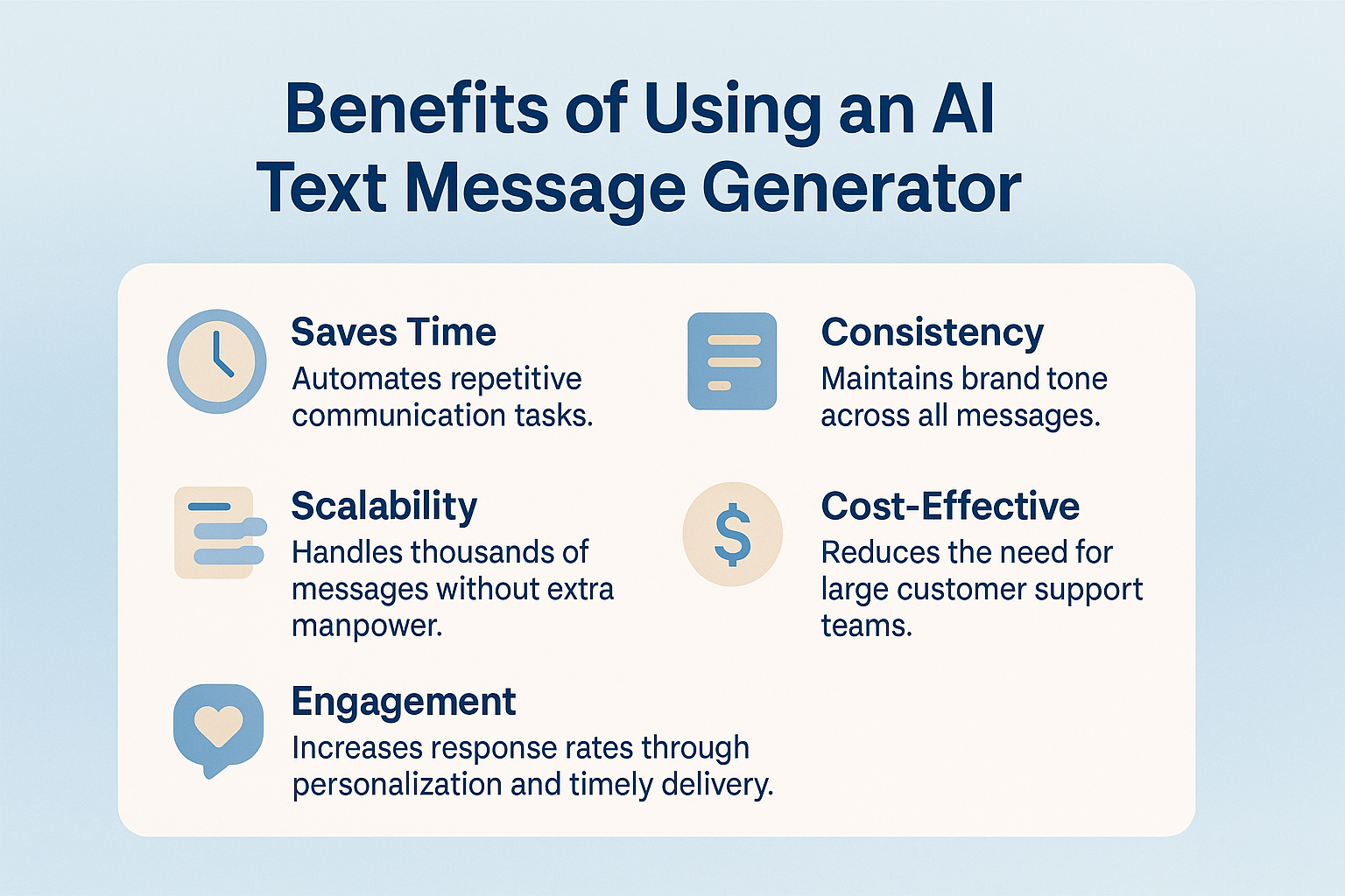 Benefits of Using an AI Text Message Generator