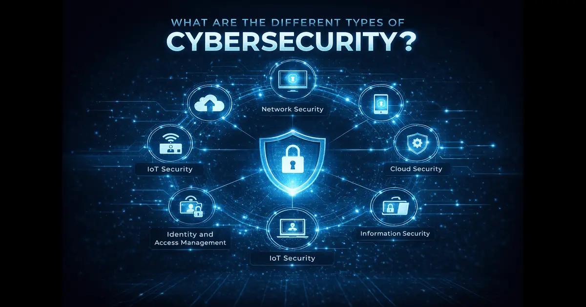 Different Types of Cybersecurity. infographic