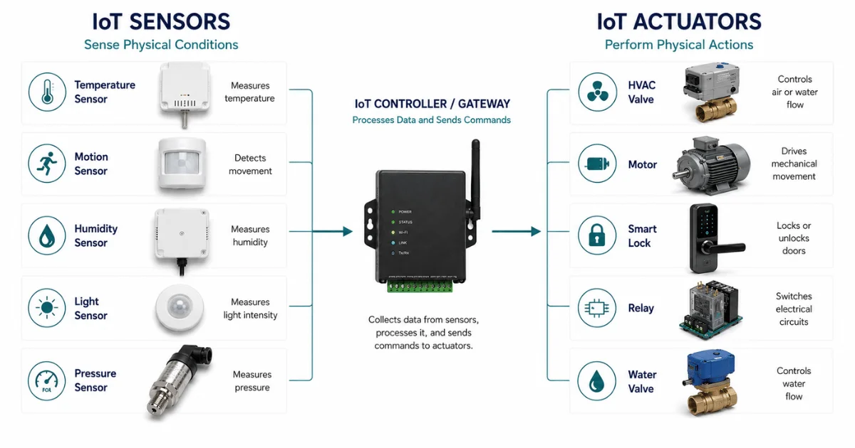 IoT sensors and actuators comparison